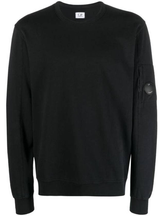 Light Fleece Sweatshirt Black - CP COMPANY - BALAAN 1