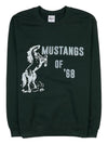 Wild Donkey Mustang cotton sweatshirt FR MUSTANGS FOREST GREEN - WILD DONKEY - BALAAN 1