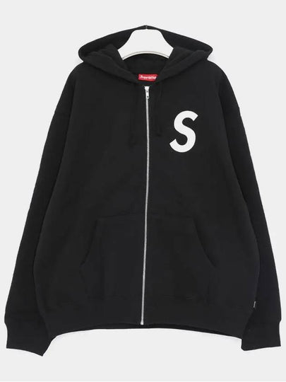 S Logo Sweatshirt Zip up Hooded Men Jacket FW24SW24 BLACK - SUPREME - BALAAN 2