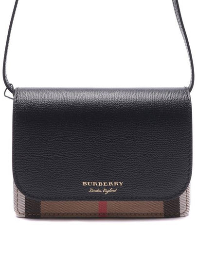 Hampshire House Check Crossbody Bag Black - BURBERRY - BALAAN 2