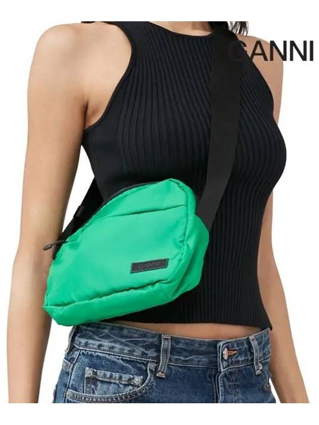 Tech Recycled Cross Bag Green - GANNI - BALAAN 5