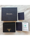 Small Saffiano Metal Logo Bicycle Wallet Black - PRADA - BALAAN 7