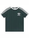 Adicolor 3 Stripes Pinstripe Short Sleeve T-Shirt Green - ADIDAS - BALAAN 1