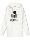 Marly Logo Hoodie White - ISABEL MARANT - BALAAN 2