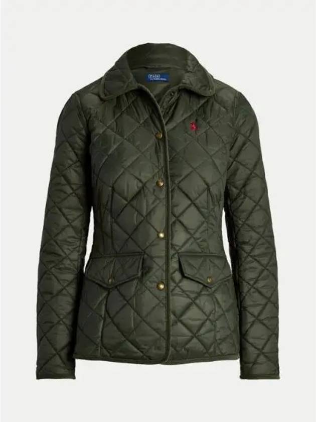 Half Quilted Jacket Green - POLO RALPH LAUREN - BALAAN 2