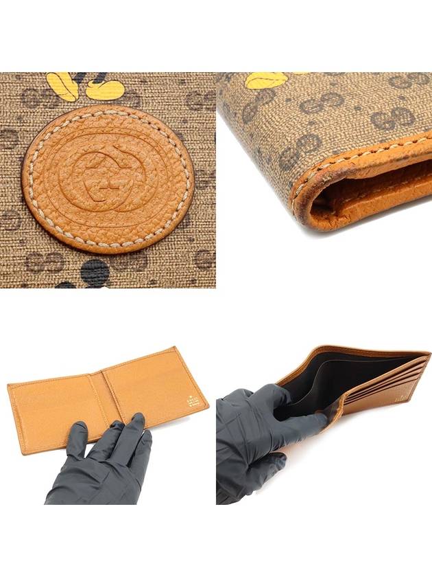 Women s Gucci 602547 Disney x Mini GG Supreme Canvas Mickey Mouse Half Wallet gt Gangbuk used luxury goods - GUCCI - BALAAN 8