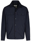 Men s Oustalous Down Shirt Jacket Royal Blue - MONCLER - BALAAN 1