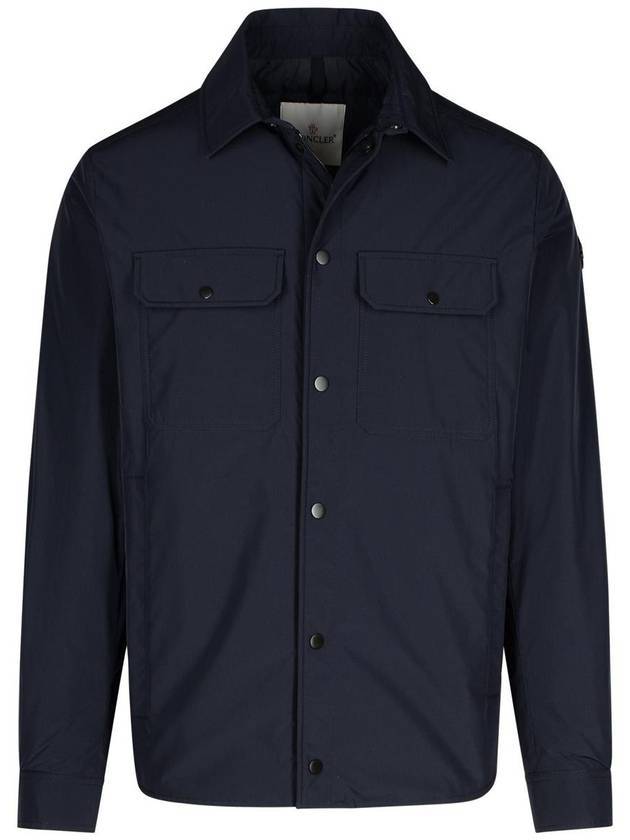 Men s Oustalous Down Shirt Jacket Royal Blue - MONCLER - BALAAN 1