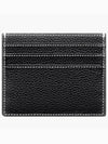 Saddle Grain Leather Card Wallet Black - DIOR - BALAAN 4