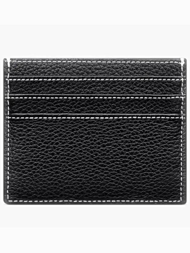 Saddle Grain Leather Card Wallet Black - DIOR - BALAAN 4