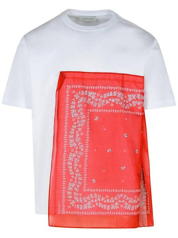 Lanvin 'Bandana' White Cotton T-Shirt - LANVIN - BALAAN 1