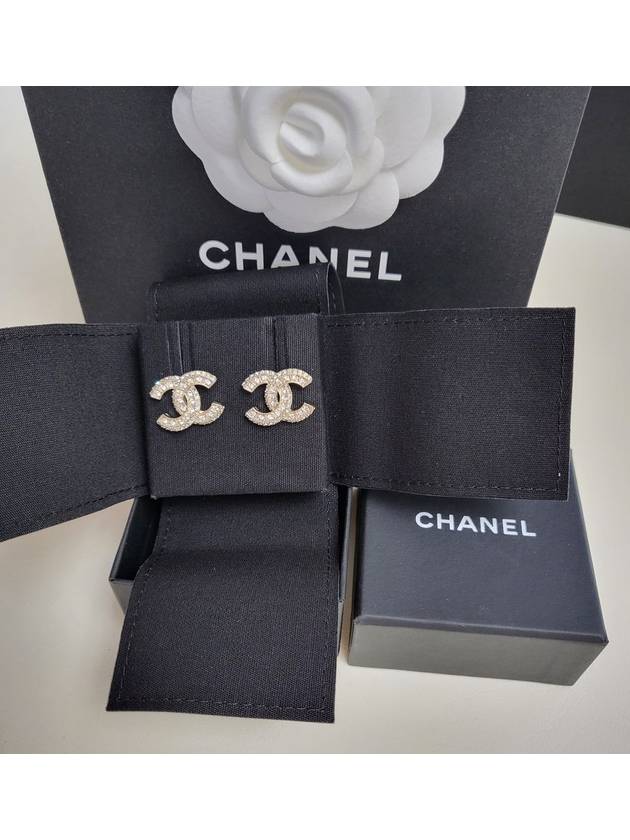 Metal Earrings Diamantes & Gold Crystal - CHANEL - BALAAN 7