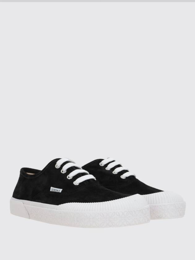 Terra Vulca Suede Low Top Sneakers Black - LOEWE - BALAAN 3