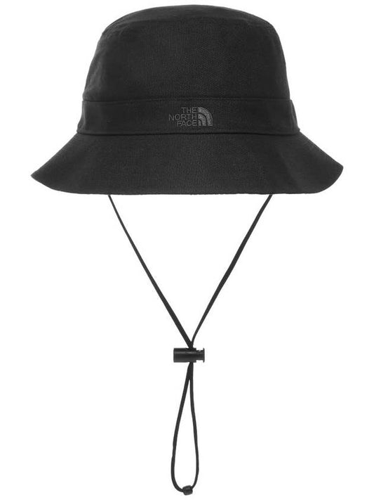 Mountain Embroidered Logo Bucket Hat Black - THE NORTH FACE - BALAAN 1