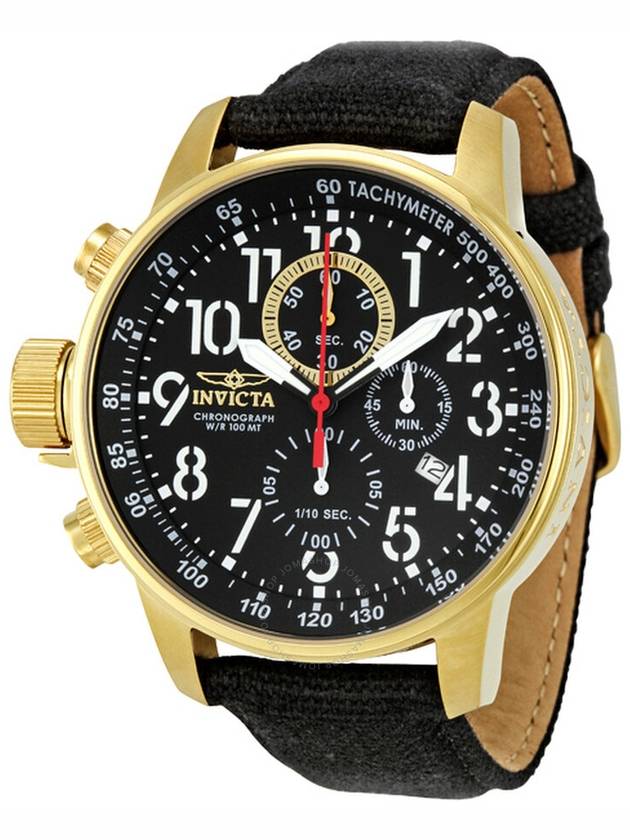 Invicta I-Force Lefty Chronograph Black Dial Gold-tone Lefty Men's Watch 1515 - INVICTA - BALAAN 1