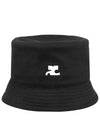 Signature Cotton Bucket Hat Black - COURREGES - BALAAN 1