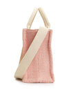 Small Raffia East West Tote Bag Pink - MARNI - BALAAN 3