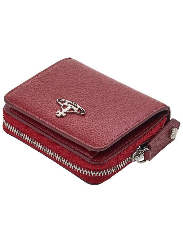 Logo Plaque Zip-Up Half Wallet Red - VIVIENNE WESTWOOD - BALAAN 5