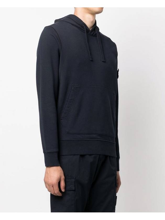 Signature Logo Patch Hoodie Navy - STONE ISLAND - BALAAN 4