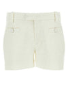 Bouclé Mini Shorts White - AMI - BALAAN 2