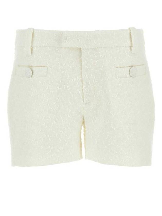 Bouclé Mini Shorts White - AMI - BALAAN 2