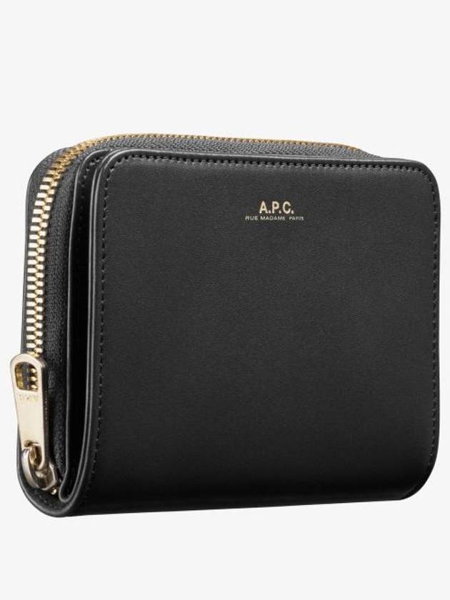 Emmanuelle Bi-Fold Half Wallet Black - A.P.C. - BALAAN 4