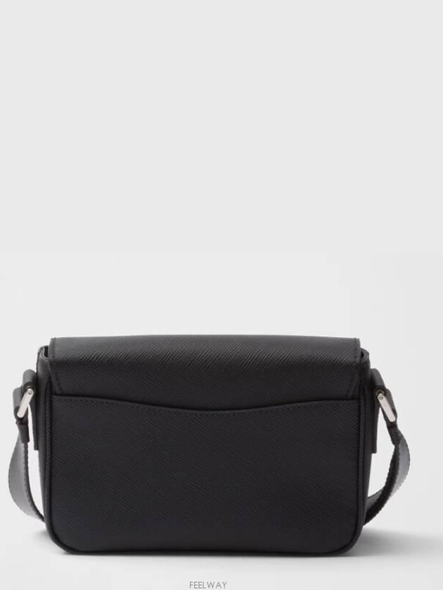 Saffiano Leather Shoulder Bag Black - PRADA - BALAAN 6