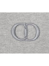 Cd Icon Embroidered Cotton Hoodie Grey - DIOR - BALAAN 3