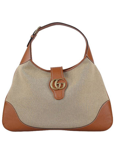 Aphrodite Large Canvas Shoulder Bag Beige Brown - GUCCI - BALAAN 2