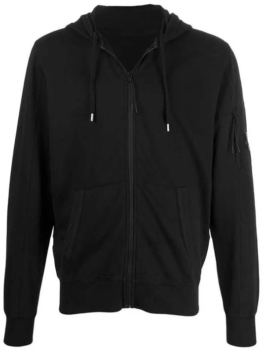 Lens Wappen Zip-Up Hoodie Black - CP COMPANY - BALAAN 2