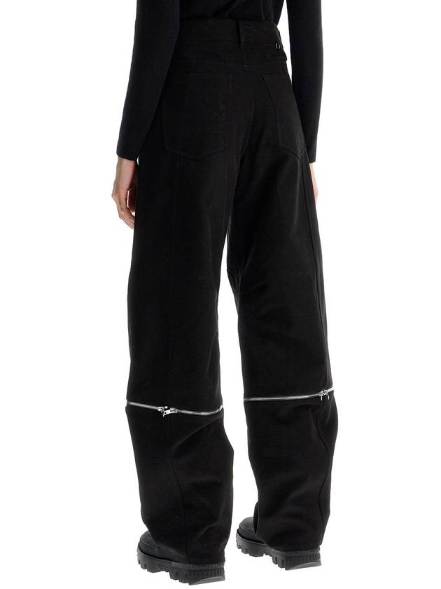 Willow Smith 2 in 1 Cotton Wide Pants Black - MONCLER - BALAAN 4