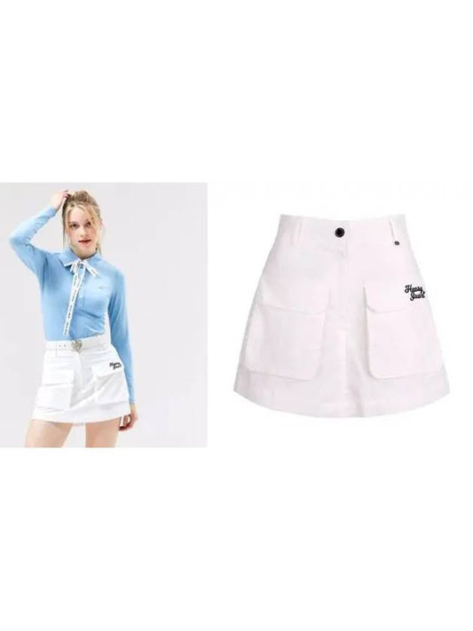 Golf Double Pocket Shorts White - HENRY STUART - BALAAN 2