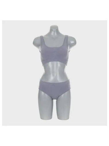 adidas UNDERWEAR No Wire Seamless Bra Panties Silver Violet - ADIDAS - BALAAN 1