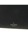 VLTN Logo Rockstud Clutch Bag Black - VALENTINO - BALAAN 9