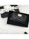 Boy Gold Hardware Grained Calfskin Coin Purse Black - CHANEL - BALAAN 5