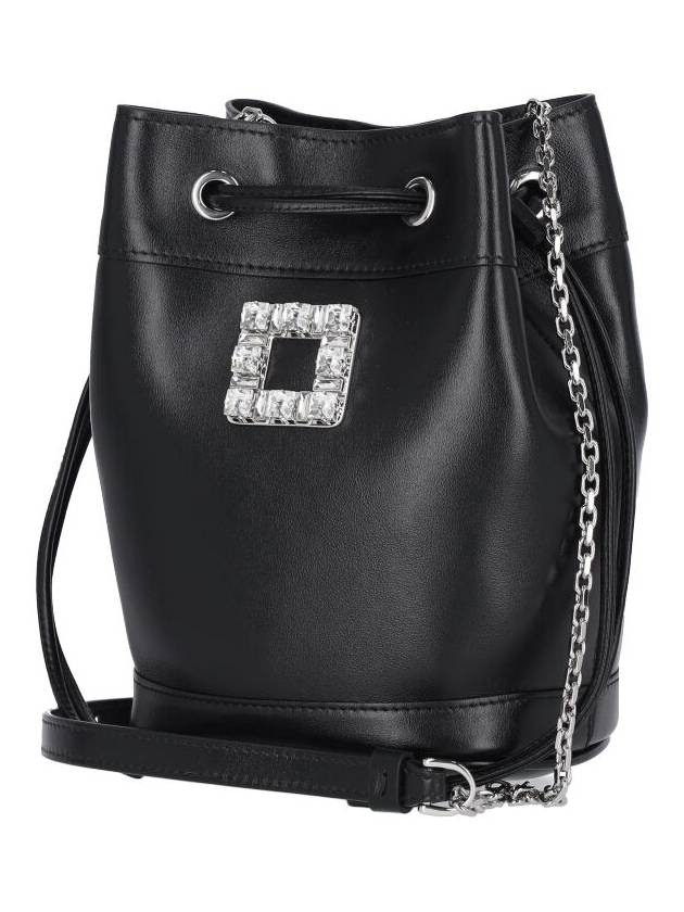 Très Vivier Leather Bucket Bag Black - ROGER VIVIER - BALAAN 3