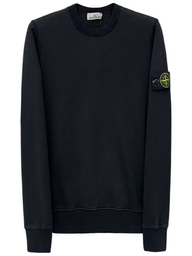 Wappen Patch Garment Dyed Sweatshirt Black - STONE ISLAND - BALAAN 2