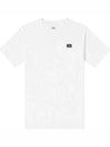 Mini Square Logo Print Short Sleeve T-Shirt White - CP COMPANY - BALAAN.