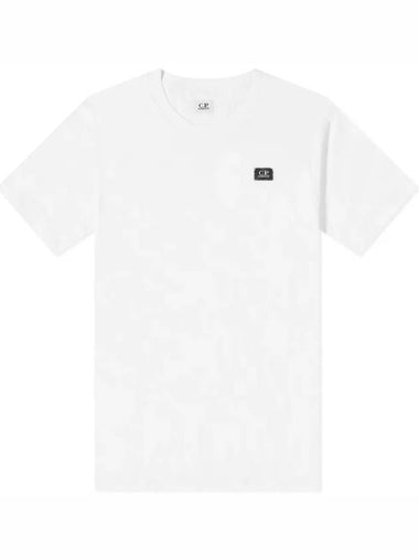 Mini Square Logo Print Short Sleeve T-Shirt White - CP COMPANY - BALAAN 1