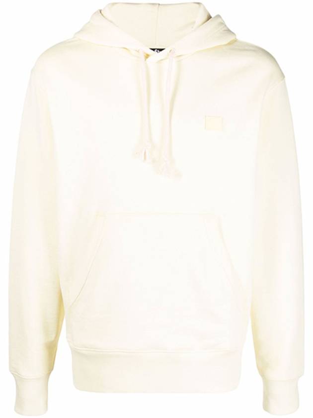 Studios Face Patch Logo Hooded Top Vanilla Yellow - ACNE STUDIOS - BALAAN.