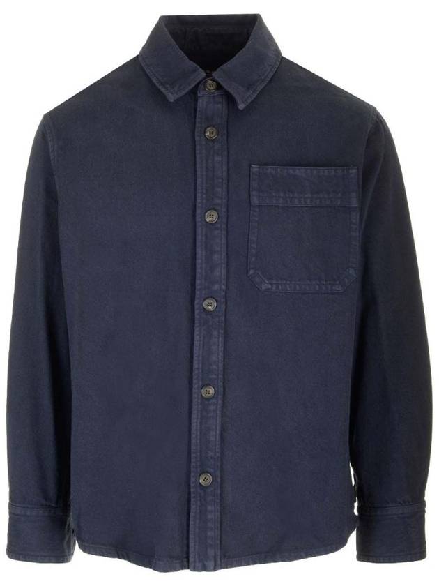 Basile Cavalier Long Sleeve Overshirt Navy - A.P.C. - BALAAN 1