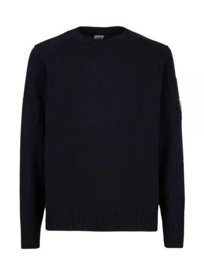 Lens Wappen Wool Blend Knit Top Navy - CP COMPANY - BALAAN 2