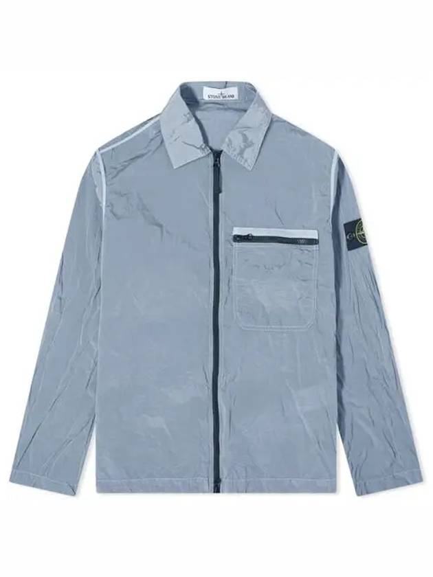 Nylon Metal Econyl Regenerated Zip-Up Jacket Sky Blue - STONE ISLAND - BALAAN 2