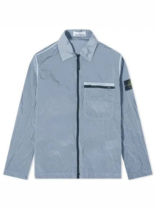 Nylon Metal Econyl Regenerated Zip-Up Jacket Sky Blue - STONE ISLAND - BALAAN 2