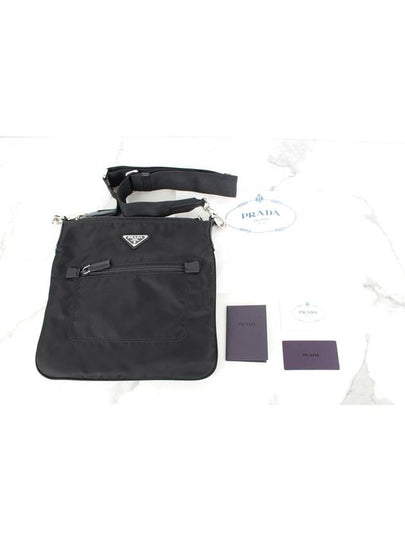 Triangular logo tesuto nylon cross bag - PRADA - BALAAN 2