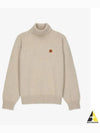 Boke Flower Knit Turtleneck Beige - KENZO - BALAAN 2