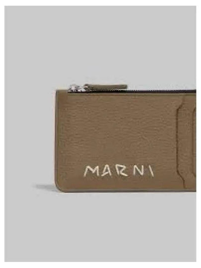 Embroidered Logo Card Wallet Brown - MARNI - BALAAN 2