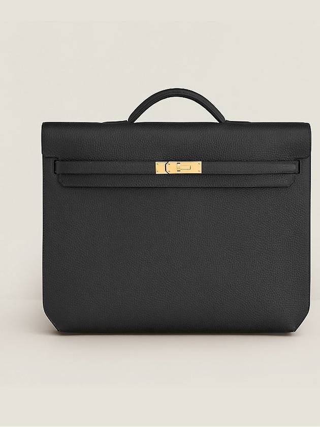 Kelly Depeche 36 Briefcase Black Gold - HERMES - BALAAN 2