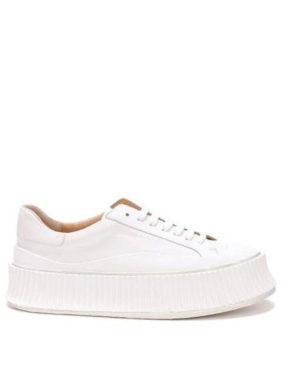 Leather Low Top Sneakers White - JIL SANDER - BALAAN 2