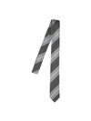 Diagonal Stripe Pattern Tie Grey - THOM BROWNE - BALAAN 2